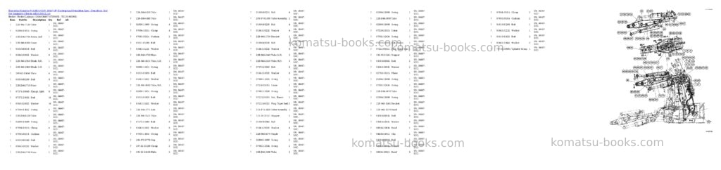 Komatsu PC138US-8 S/N 34467-UP (Underground Demolition Spec. (Demolition Cab) For Singapore (Chassis only)) Parts catalog cover Page 8 Komatsu PC138US-8 S/N 34467-UP (Underground Demolition Spec. (Demolition Cab) For Singapore (Chassis only)) Parts catalog cover Page 8