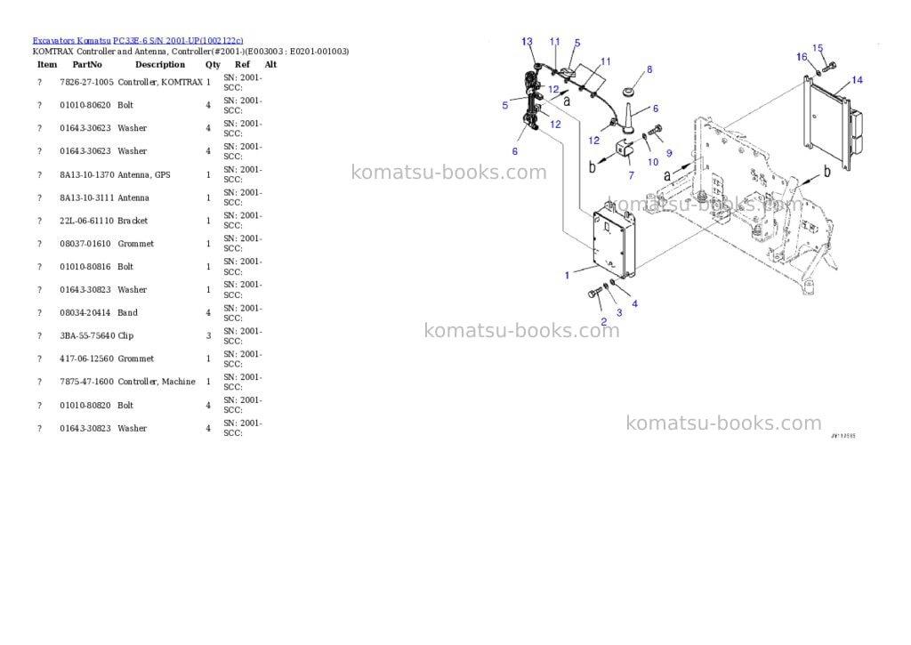 Komatsu PC33E-6 S/N 2001-UP Parts catalog cover Page 10