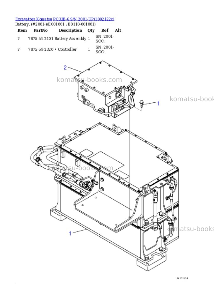 Komatsu PC33E-6 S/N 2001-UP Parts catalog cover Page 2