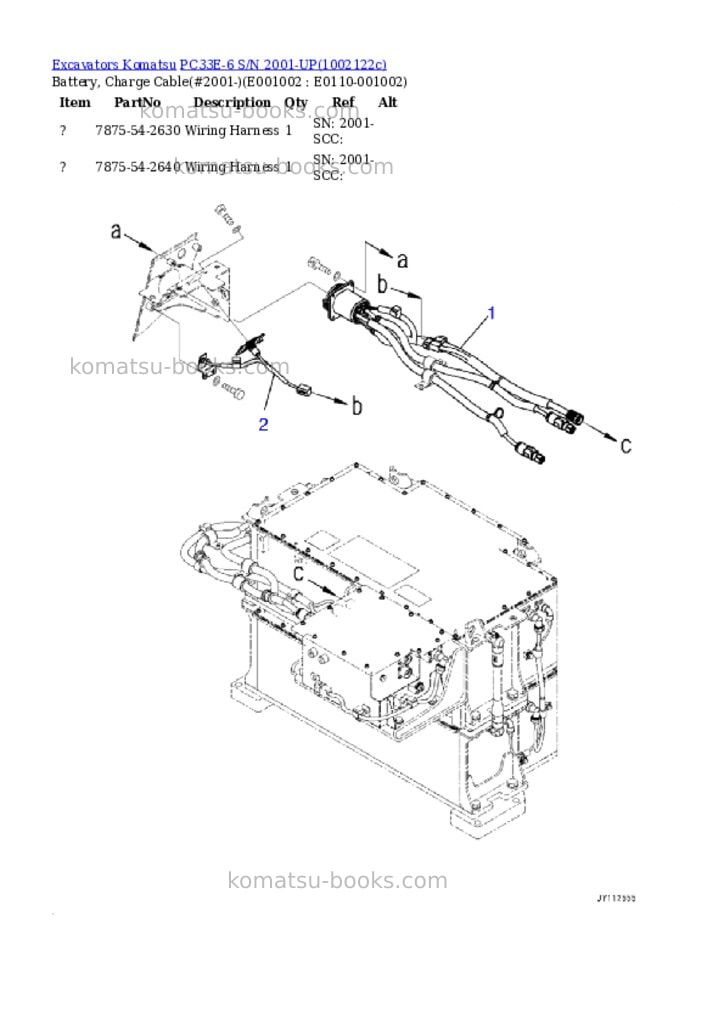 Komatsu PC33E-6 S/N 2001-UP Parts catalog cover Page 3