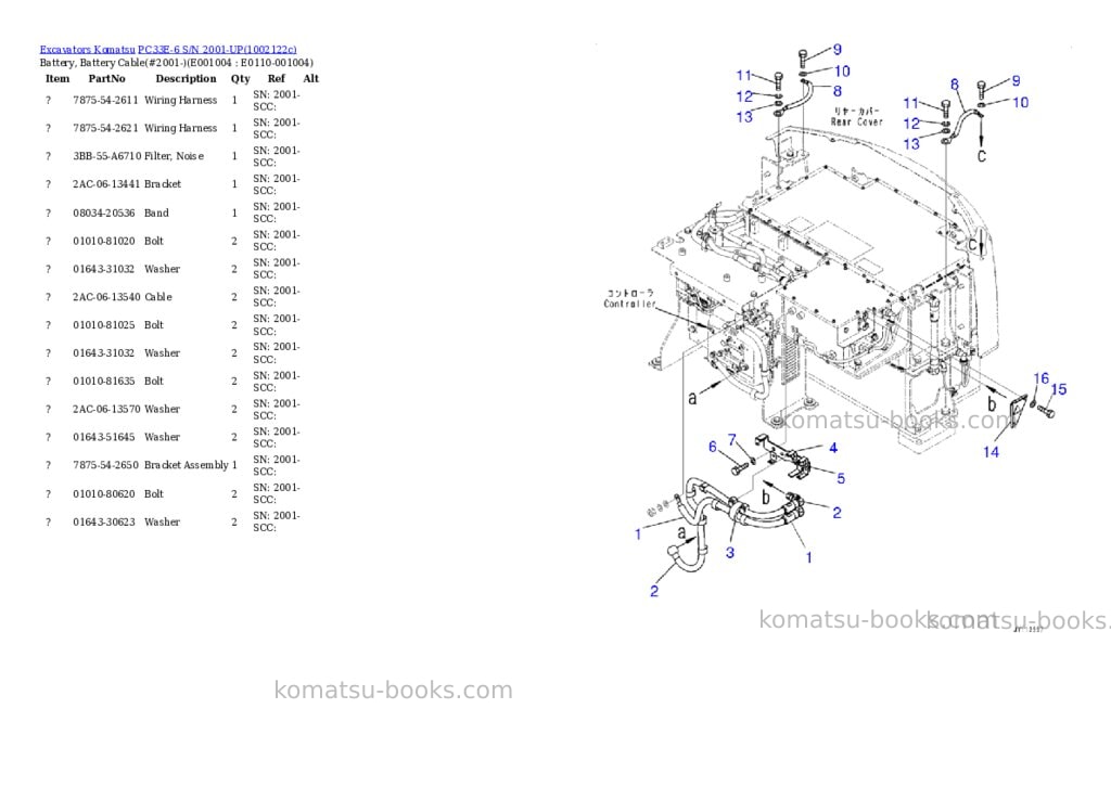 Komatsu PC33E-6 S/N 2001-UP Parts catalog cover Page 5