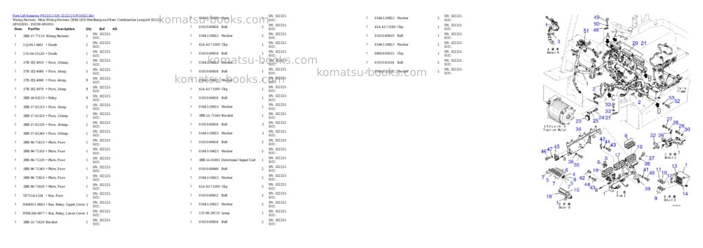 Komatsu FE25G-2 S/N 322221-UP Parts catalog cover Page 3 Komatsu FE25G-2 S/N 322221-UP Parts catalog cover Page 3