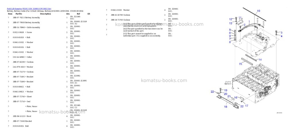 Komatsu FE30-2 S/N 320001-UP Parts catalog cover Page 3 Komatsu FE30-2 S/N 320001-UP Parts catalog cover Page 3
