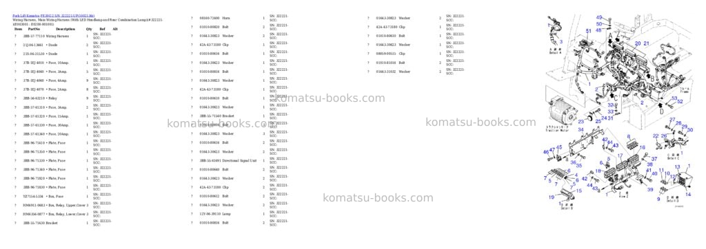 Komatsu FE30G-2 S/N 322221-UP Parts catalog cover Page 3 Komatsu FE30G-2 S/N 322221-UP Parts catalog cover Page 3