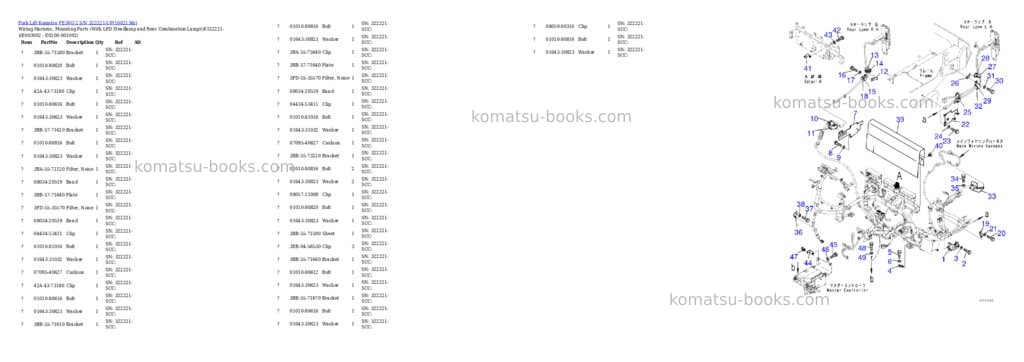 Komatsu FE30G-2 S/N 322221-UP Parts catalog cover Page 4 Komatsu FE30G-2 S/N 322221-UP Parts catalog cover Page 4