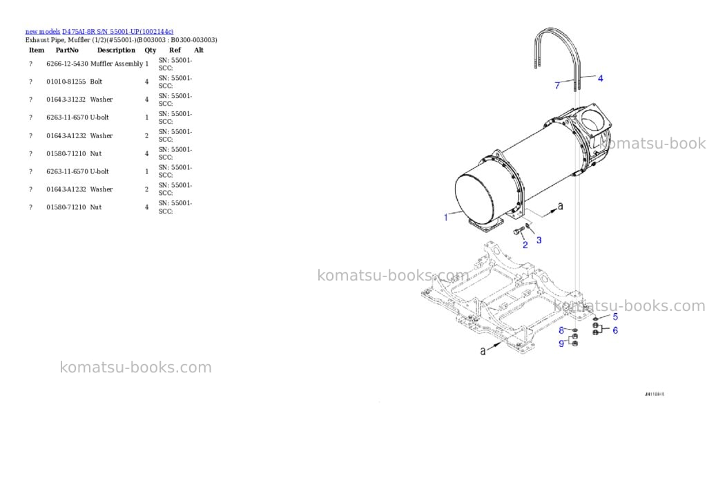 Komatsu D475AI-8R S/N 55001-UP Parts catalog cover Page 6