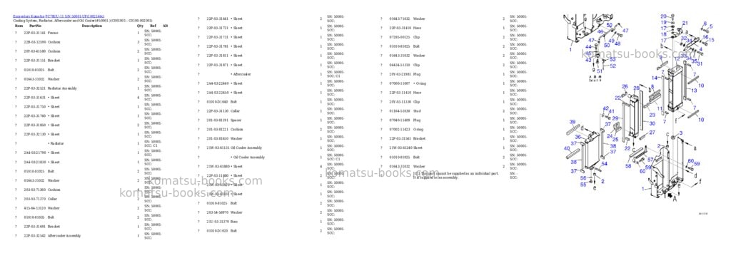 Komatsu PC78UU-11 S/N 50001-UP Parts catalog cover Page 5