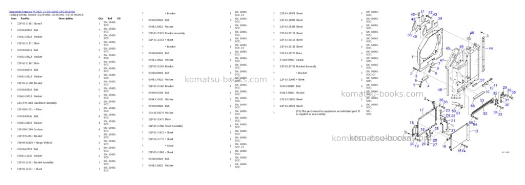 Komatsu PC78UU-11 S/N 50001-UP Parts catalog cover Page 7