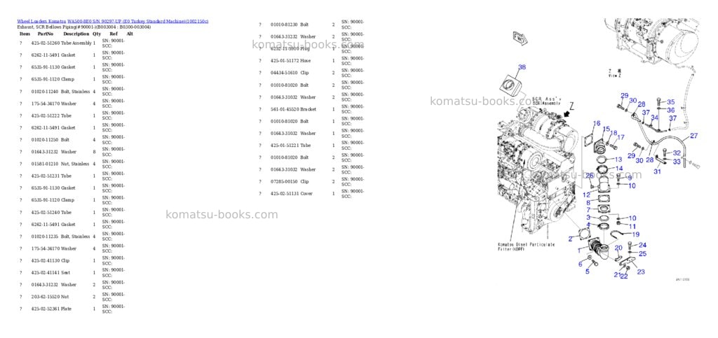 Komatsu WA500-8E0 S/N 90297-UP (E0 Turkey Standard Machine) Parts catalog cover Page 10