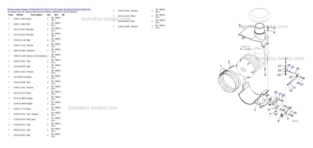 Komatsu WA500-8E0 S/N 90297-UP (E0 Turkey Standard Machine) Parts catalog cover Page 5