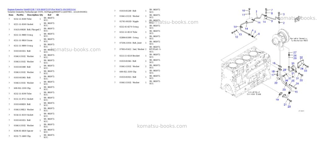 Komatsu SAA6D125E-7 S/N 865972-UP (For WA475-10) Parts catalog cover Page 8