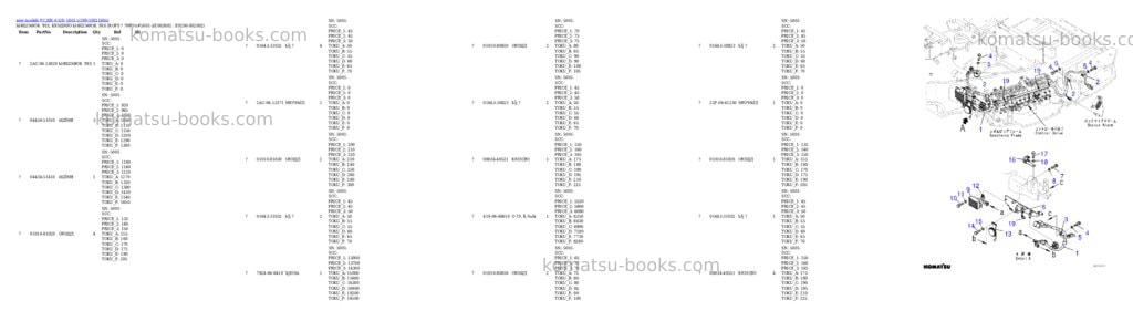 Komatsu PC30E-6 S/N 5001-5199 Parts catalog cover Page 10