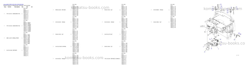Komatsu PC30E-6 S/N 5001-5199 Parts catalog cover Page 6