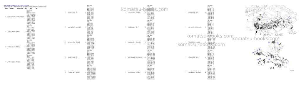 Komatsu PC30E-6 S/N 5001-5199 Parts catalog cover Page 8