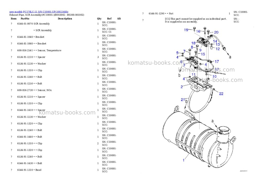 Komatsu PC170LC-11 S/N C10001-UP Parts catalog cover Page 7 Komatsu PC170LC-11 S/N C10001-UP Parts catalog cover Page 7