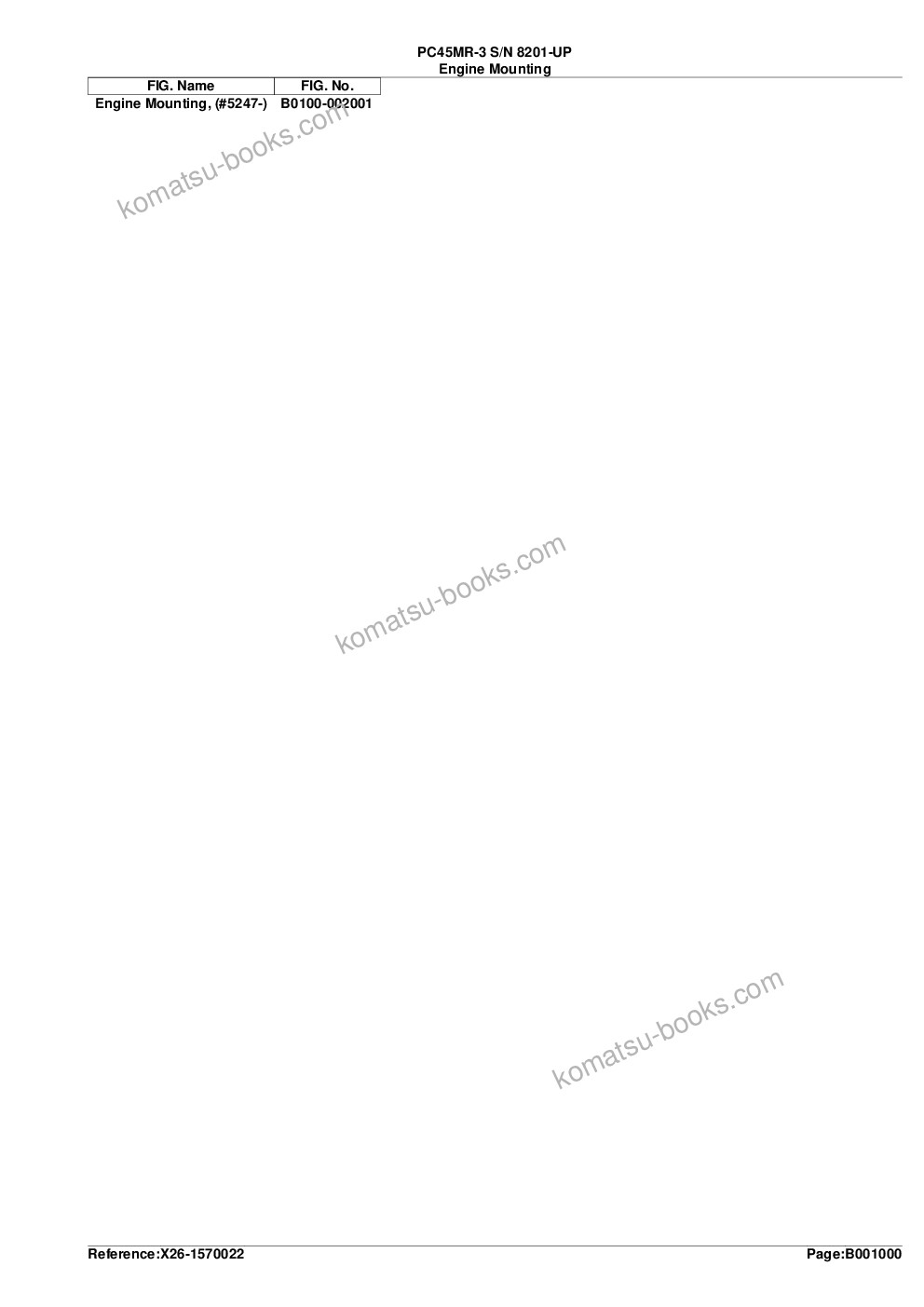 Komatsu PC45MR-3 S/N 8201-UP Parts catalog cover Page 3 Komatsu PC45MR-3 S/N 8201-UP Parts catalog cover Page 3
