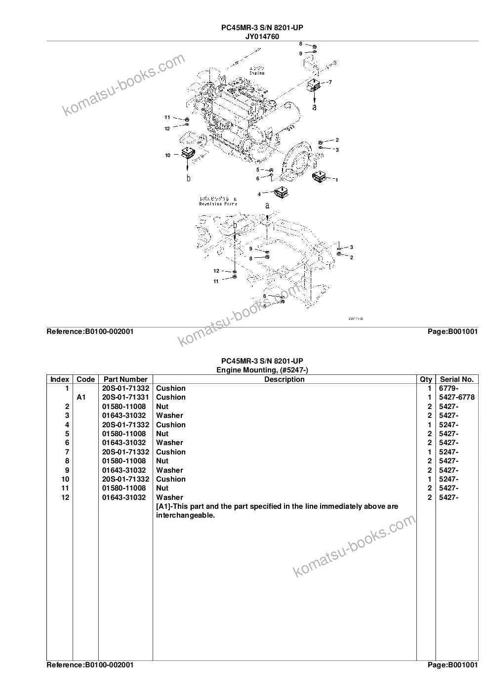 Komatsu PC45MR-3 S/N 8201-UP Parts catalog cover Page 4 Komatsu PC45MR-3 S/N 8201-UP Parts catalog cover Page 4