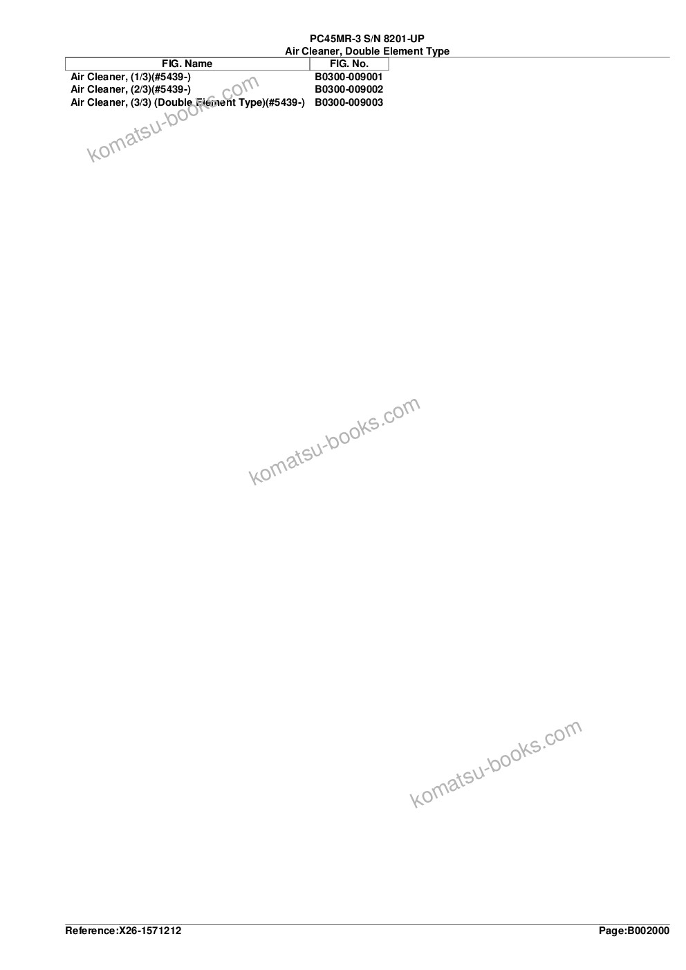 Komatsu PC45MR-3 S/N 8201-UP Parts catalog cover Page 5 Komatsu PC45MR-3 S/N 8201-UP Parts catalog cover Page 5
