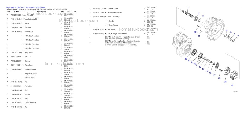 Komatsu PC238USLC-11 S/N C50001-UP Parts catalog cover Page 5 Komatsu PC238USLC-11 S/N C50001-UP Parts catalog cover Page 5