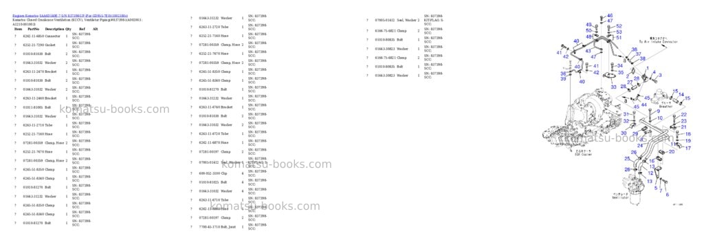 Komatsu SAA6D140E-7 S/N 837398-UP (For GD955-7E0) Parts catalog cover Page 3