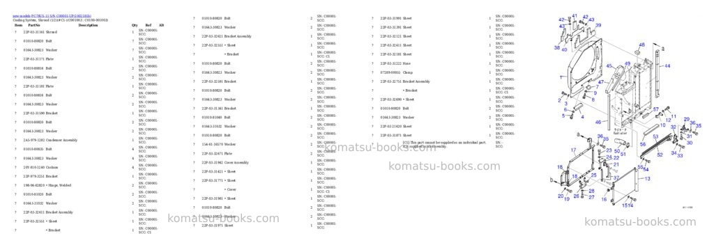 Komatsu PC78US-11 S/N C00001-UP Parts catalog cover Page 8 Komatsu PC78US-11 S/N C00001-UP Parts catalog cover Page 8