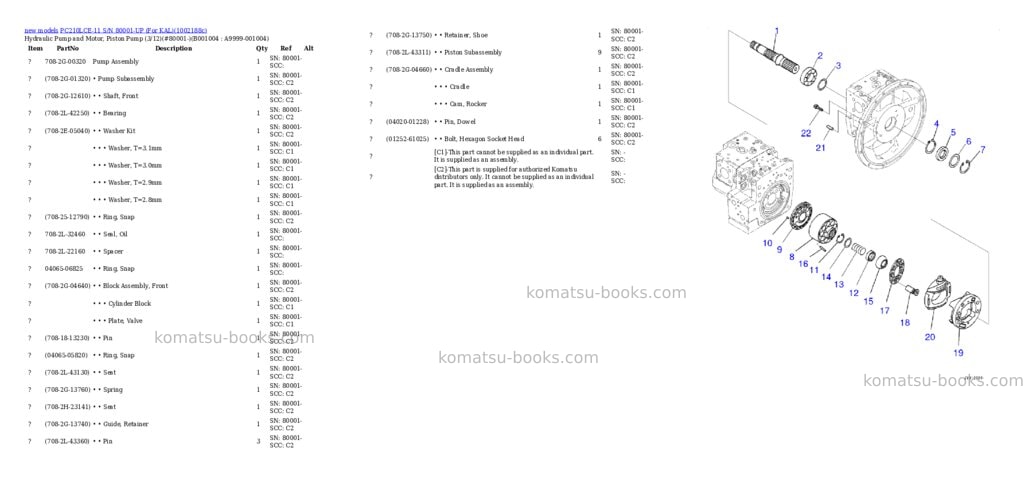 Komatsu PC210LCE-11 S/N 80001-UP (For KAL) Parts catalog cover Page 4