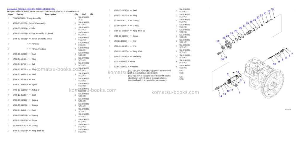Komatsu PC225LC-10M0 S/N C90001-UP Parts catalog cover Page 10