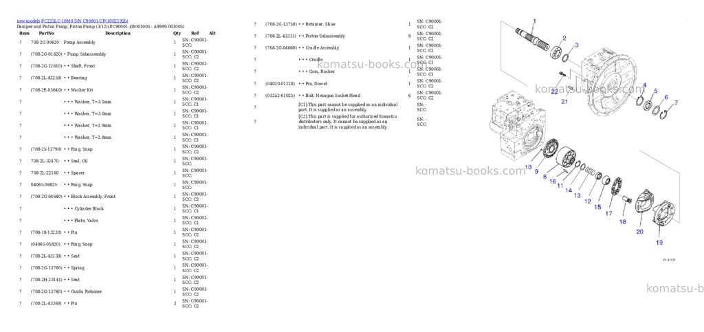 Komatsu PC225LC-10M0 S/N C90001-UP Parts catalog cover Page 5