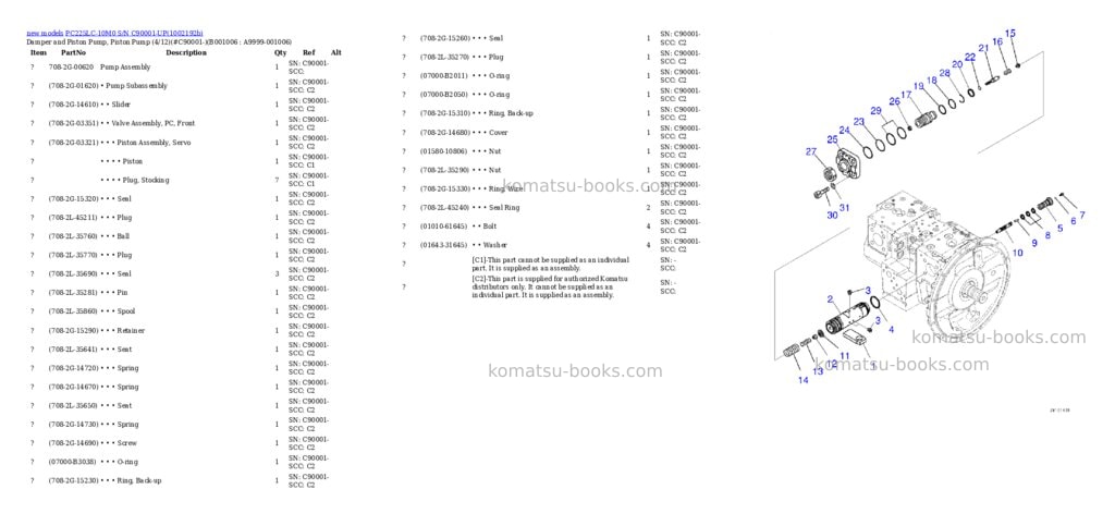Komatsu PC225LC-10M0 S/N C90001-UP Parts catalog cover Page 6