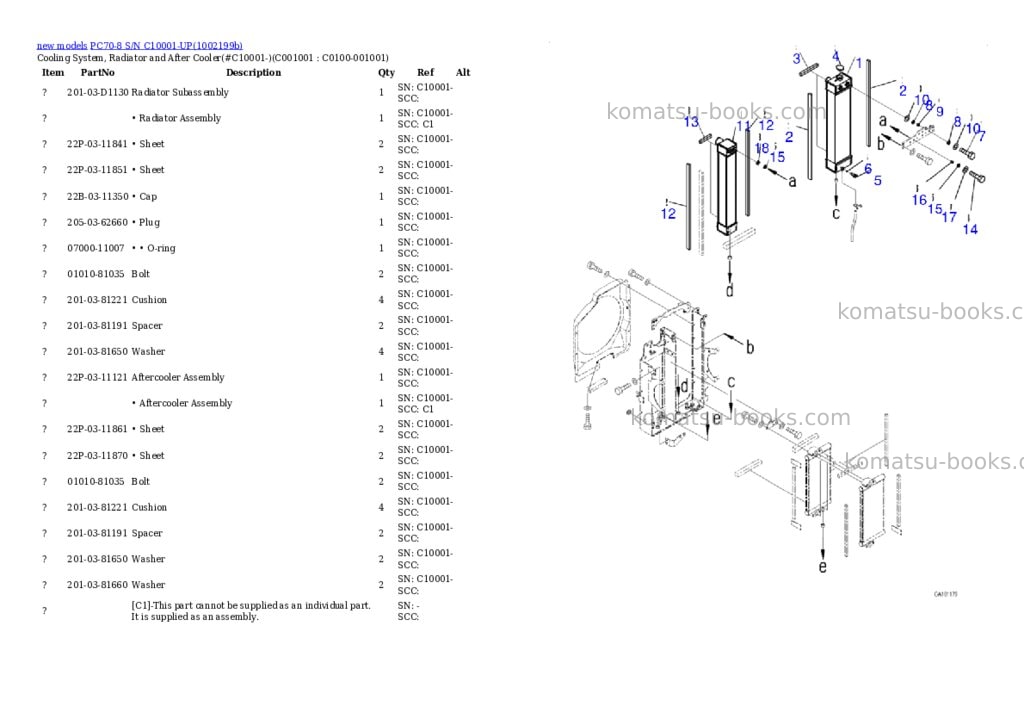 Komatsu PC70-8 S/N C10001-UP Parts catalog cover Page 4 Komatsu PC70-8 S/N C10001-UP Parts catalog cover Page 4