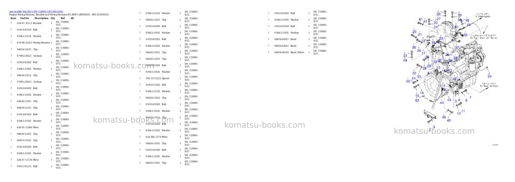 Komatsu WA320-5 S/N C30001-UP Parts catalog cover Page 2