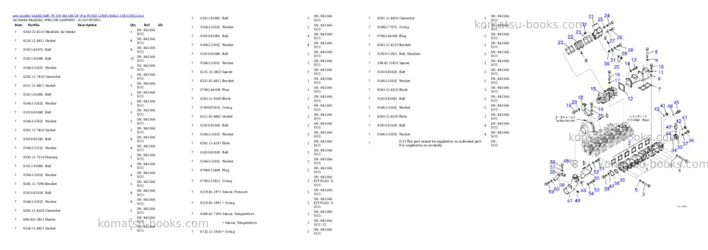 Komatsu SAA6D140E-7R S/N 841166-UP (For PC950-11R/PC950LC-11R) Parts catalog cover Page 7