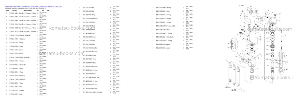 Komatsu JTHB50WB-3 S/N 10001-UP (JTHB50WB-3_HYDRAULIC BREAKER) Parts catalog cover Page 2 Komatsu JTHB50WB-3 S/N 10001-UP (JTHB50WB-3_HYDRAULIC BREAKER) Parts catalog cover Page 2