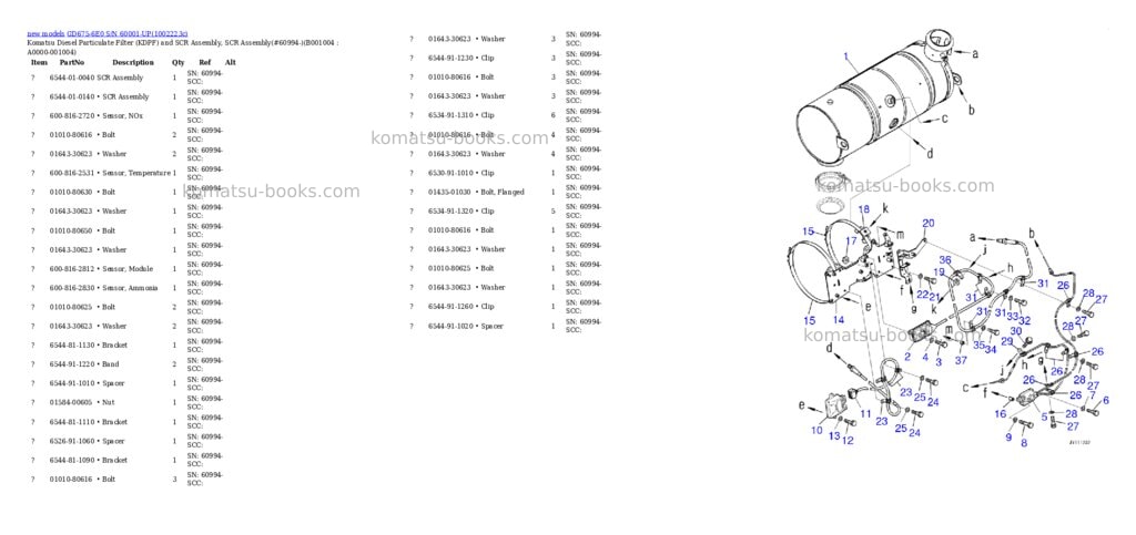 Komatsu GD675-6E0 S/N 60001-UP Parts catalog cover Page 4