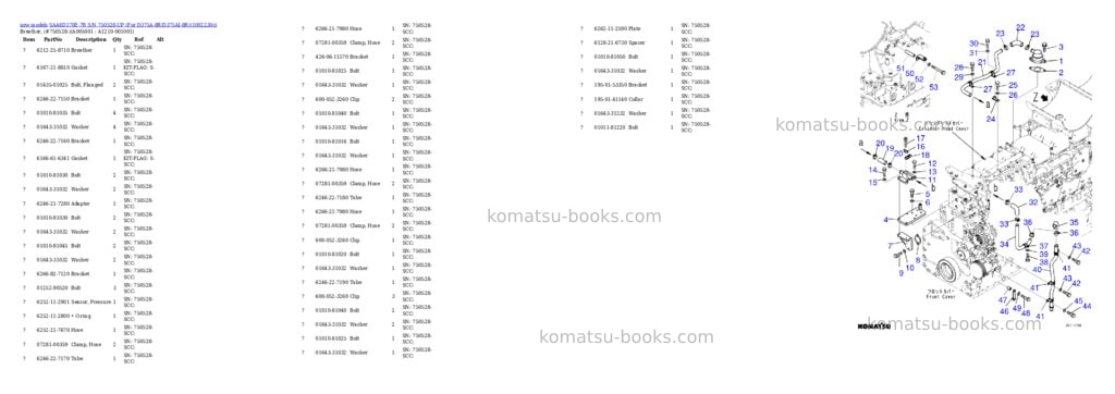 Komatsu SAA6D170E-7R S/N 750528-UP (For D375A-8R/D375AI-8R) Parts catalog cover Page 5 Komatsu SAA6D170E-7R S/N 750528-UP (For D375A-8R/D375AI-8R) Parts catalog cover Page 5