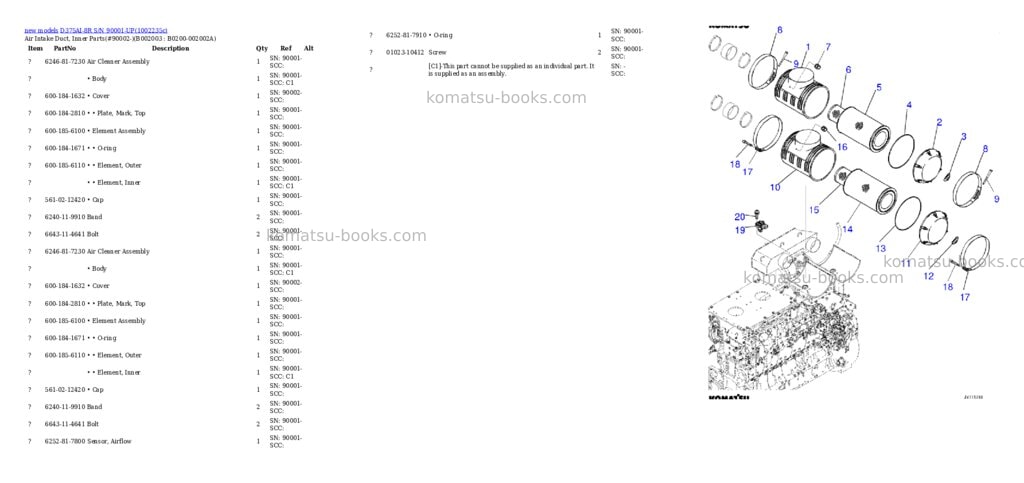 Komatsu D375AI-8R S/N 90001-UP Parts catalog cover Page 4