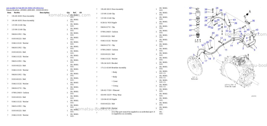 Komatsu D375AI-8R S/N 90001-UP Parts catalog cover Page 5
