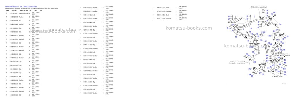Komatsu WA475-11 S/N 130001-UP Parts catalog cover Page 2