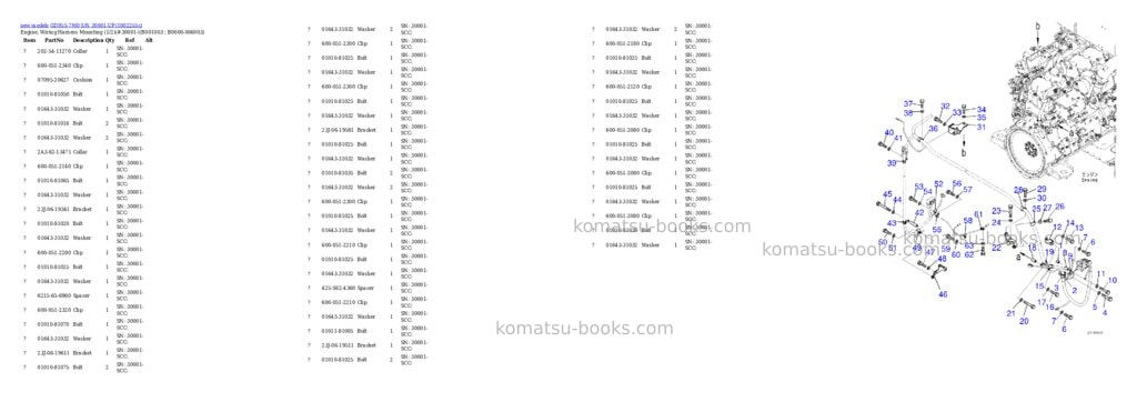 Komatsu GD955-7M0 S/N 30001-UP Parts catalog cover Page 3 Komatsu GD955-7M0 S/N 30001-UP Parts catalog cover Page 3