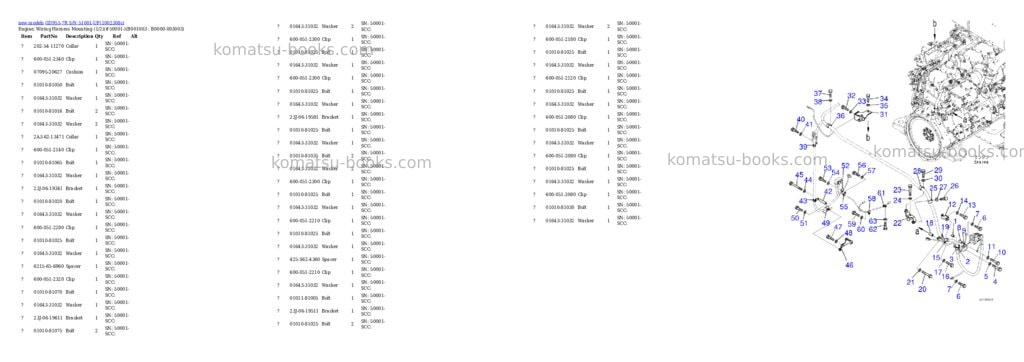 Komatsu GD955-7R S/N 51001-UP Parts catalog cover Page 3