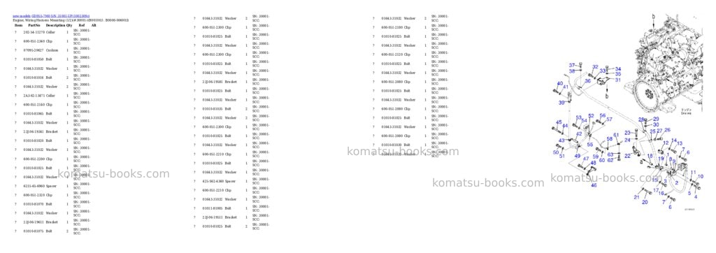 Komatsu GD955-7M0 S/N 31001-UP Parts catalog cover Page 3