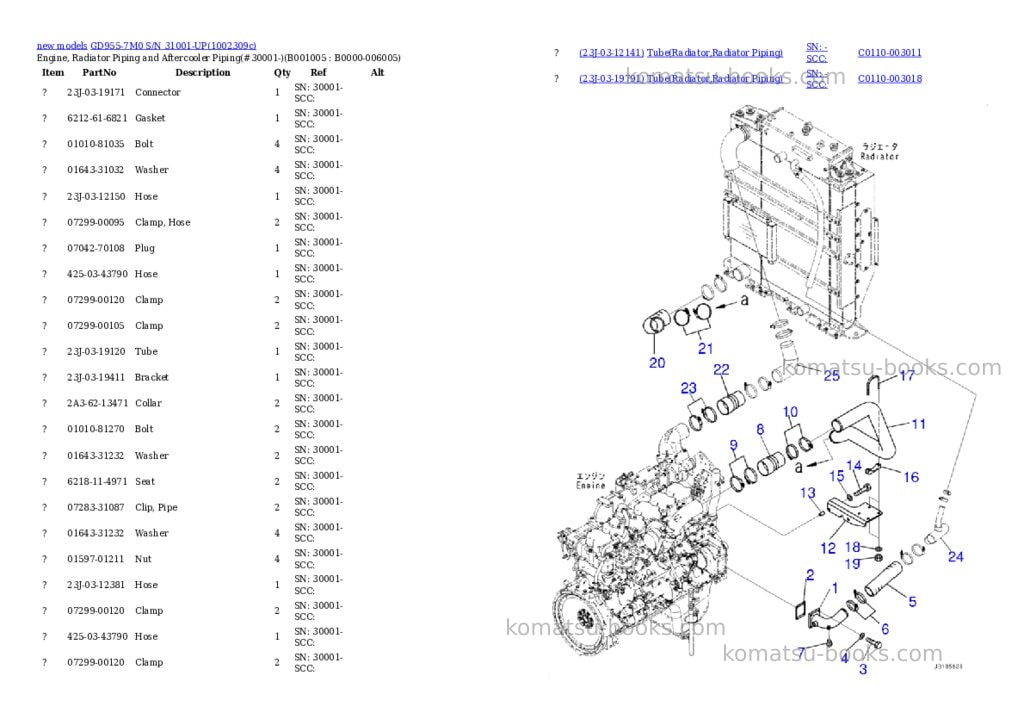 Komatsu GD955-7M0 S/N 31001-UP Parts catalog cover Page 5