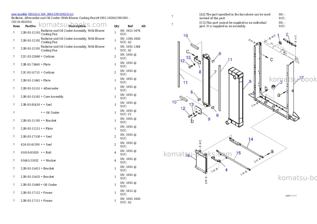 Komatsu GD535-5 S/N 3001-UP Parts catalog cover Page 10 Komatsu GD535-5 S/N 3001-UP Parts catalog cover Page 10