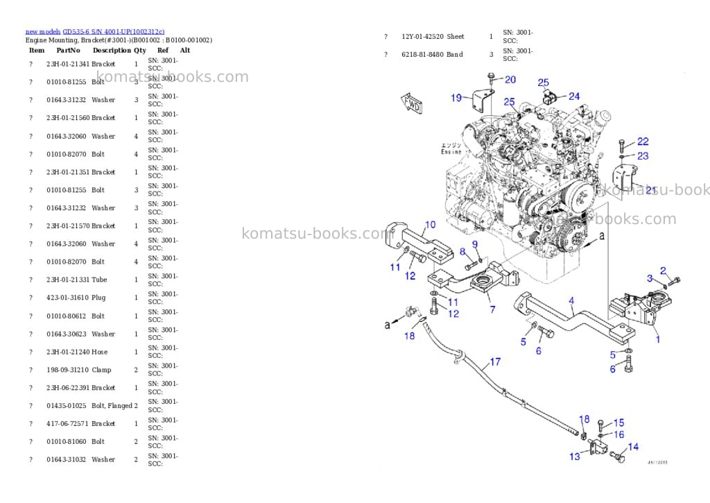 Komatsu GD535-6 S/N 4001-UP Parts catalog cover Page 2
