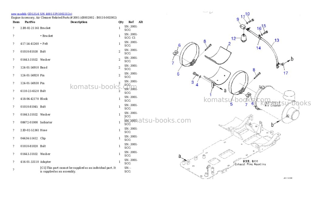 Komatsu GD535-6 S/N 4001-UP Parts catalog cover Page 4