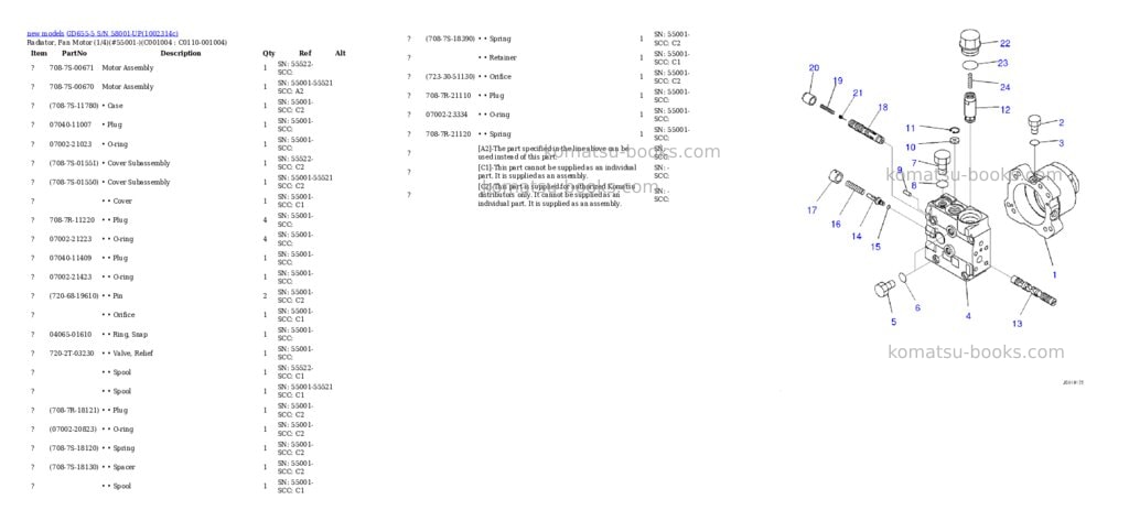 Komatsu GD655-5 S/N 58001-UP Parts catalog cover Page 10