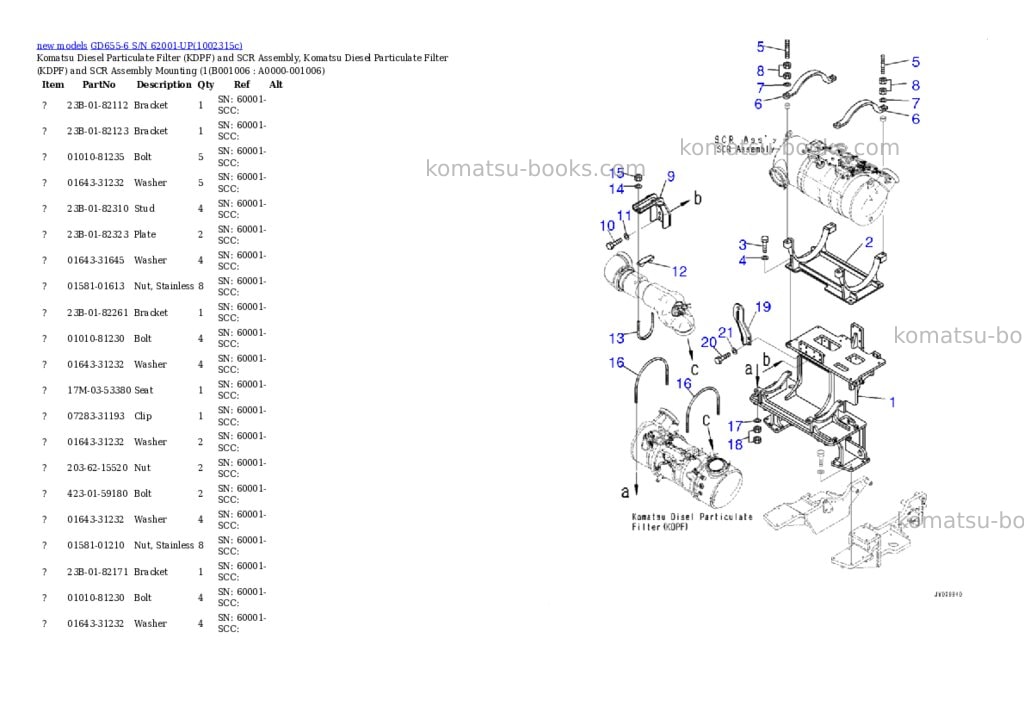 Komatsu GD655-6 S/N 62001-UP Parts catalog cover Page 6 Komatsu GD655-6 S/N 62001-UP Parts catalog cover Page 6