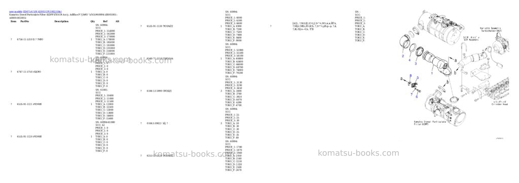 Komatsu GD675-6 S/N 62001-UP Parts catalog cover Page 4 Komatsu GD675-6 S/N 62001-UP Parts catalog cover Page 4