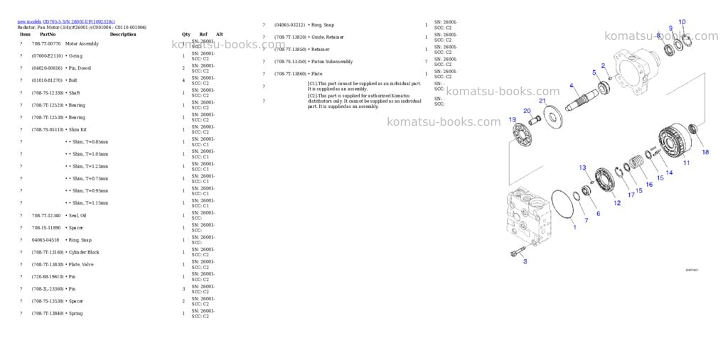 Komatsu GD705-5 S/N 28001-UP Parts catalog cover Page 10 Komatsu GD705-5 S/N 28001-UP Parts catalog cover Page 10
