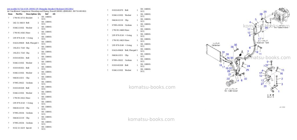 Komatsu D275A-6 S/N 190001-UP (Mongolia Standard Machine) Parts catalog cover Page 7